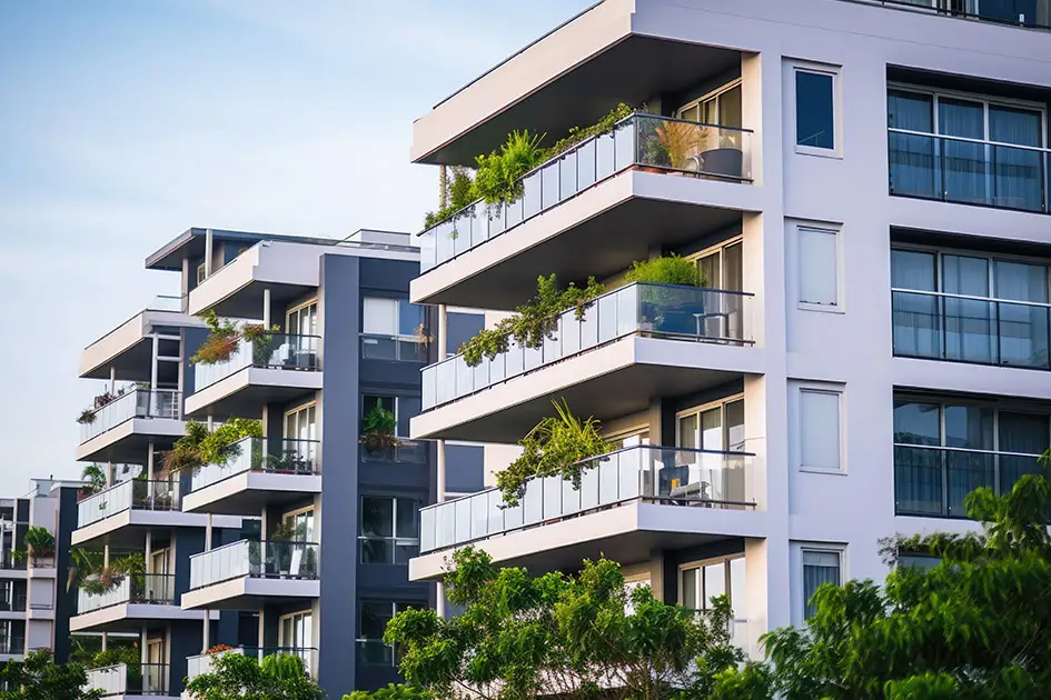 Exklusive Loggien vor Eigentums-Wohnungen