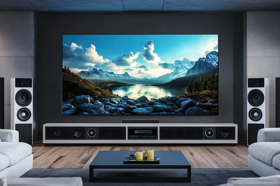 Fest installierte Home Entertainment Technik mit hochwertiger Ausstattung